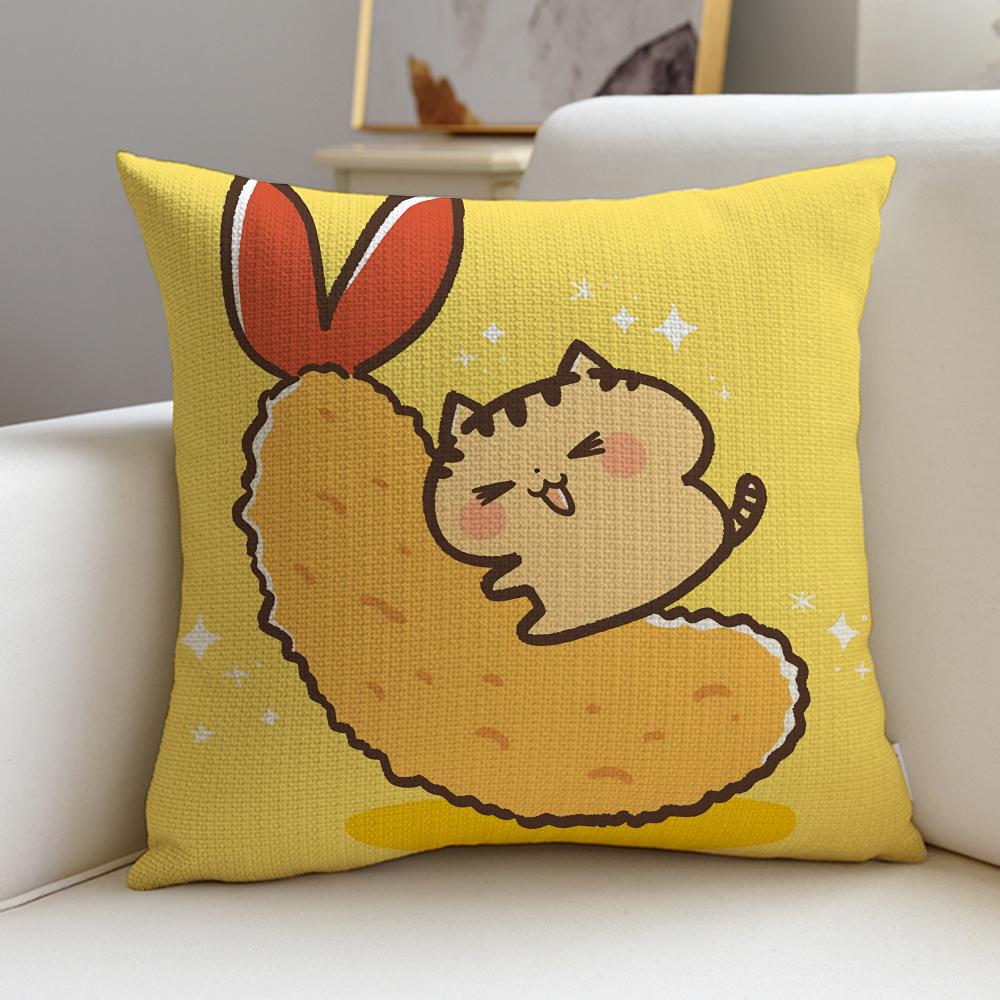 Squishy MMochi Mochi PetsS Cushion Cover Breathable and Skinfriendly Linen Pillowcase Square Removable and Washable Cushion