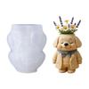 1 Piece High Quality Flexible Silicone Dog Planter Mold with Smooth Surfaces for Effortless Demolding and Clear Details