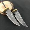 Handmade Damascus Steel Fixed Blade Knife Blanks Diy Semi-finished Billets Accessories outdoor Camping Hunting paring Tool Parts