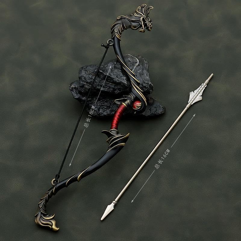 [Nekogamiyama] Die Geschichte der Drei Königreiche: Heroische Generalwaffe, Lu Bu, 18cm Pfeil und Bogen, Miniaturfigur, Sammlerdekor