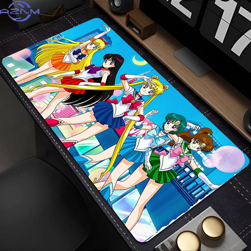 Mouse Pad Kawaii Anime Keyboard Pad SSailor Moons Large Extended Desk Mat Computer Gaming Accessories AntiFray Gamer Mousepad