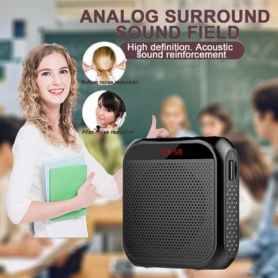 Portable Voice Amplifier with Wired Microphone Headset Rechargeable PA System Speaker, Speech Amplifiers Loudspeaker for Teachers Tour Guide