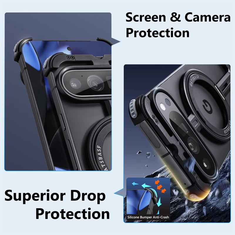 Luxury Metal Frame Magsafe Phone Case For Google Pixel 8 9 Pro XL 9pro Aluminum Alloy Frameless Magnetic Holder Shockproof Cover
