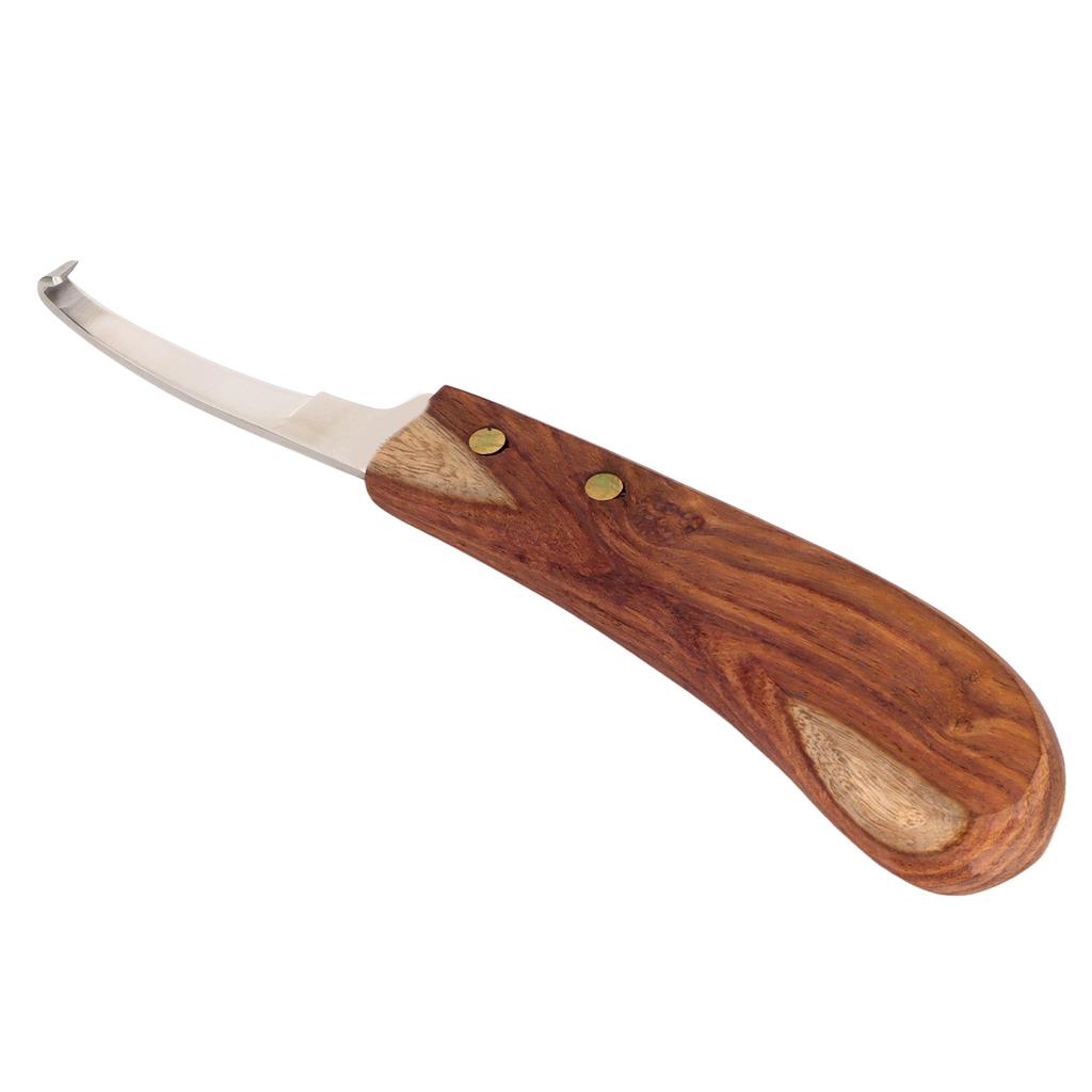Steel Hoof Knife with Wooden Handle Pointed Cattle Livestock Hand Hoof Trimming Tool for FarmRight