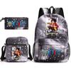 One Piece Anime Rucksack für Schüler Outdoor Campus Schultasche mit Federmäppchen Digitaldruck