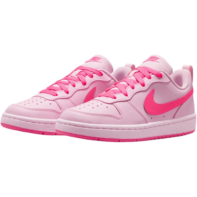 Nike Court Borough Low Recraft GS Pink Foam Kids Sneakers White Hyper-Pink IQ9213-663
