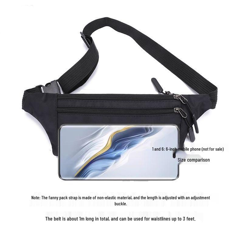 Men's Waterproof Construction Fanny Pack - Durable, Sturdy Crossbody Bag and Wallet for Middle-Aged & Elderly Workers