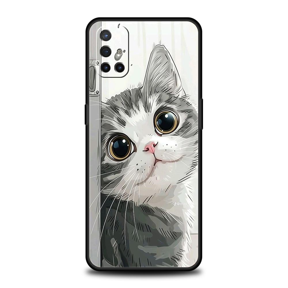 Phone Case For Oneplus 13R 12R 13 12 10T 10R Nord N100 N200 N10 10 9 9R 9RT CE 2 Z Pro 5G Soft TPU Cover Cartoon Cat Fundas Bags