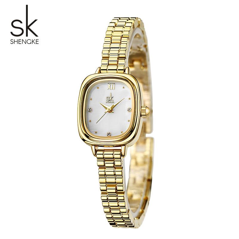 Ladies Watch Fashion Steel Belt Small Square Watch Waterproof Quartz Watch Niche Watch Women 0217