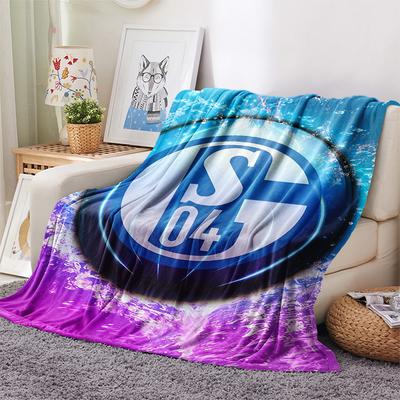 FC Schalke 04 Print Flannel Blanket, High Quality Comfortable for All Seasons, Home Decor, Warmth and Comfort, Perfect for Christmas Gifts
