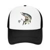 Fashion Muskie Fishing  Mesh Baseball Cap  Shapes The Face Brand Unisex Caps