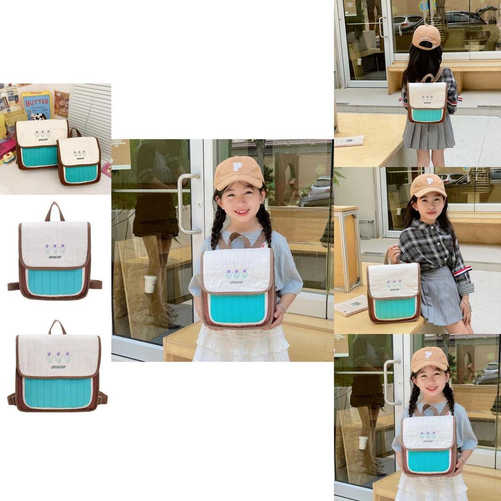 Large Capacity Stylish Colorful Striped Backpack For Kids And Parents With Modern Design