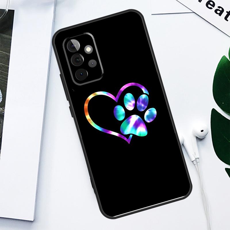 Dog Cat Paw For Samsung Galaxy A52 A22 A32 A54 A34 A14 A55 A35 A15 A53 A33 A13 A05 A06 A16 Phone Case