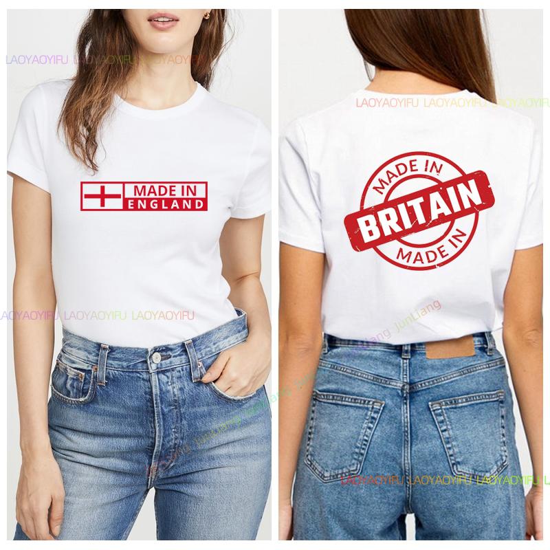 2024 Summer New Funny Shirt England Flag Badge Unisex Patriotism Graphic T Shirts Womens Tshirts Men Tshirt Short Sleeve Tee