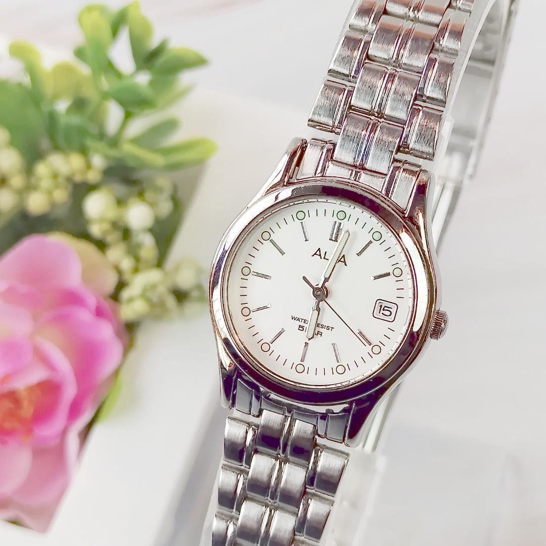 [New battery] Seiko Alba watch ladies date quartz V827-0111 SEIKO ALBA [J402H]