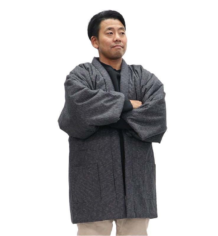 

Сигэмацу Хантэн с литературным дизайном, размер «один подходит многим», сделано в Японии, Куруме (Хантен) Узор, Черный, Все, Набивка, Сигэмацу, чёрный