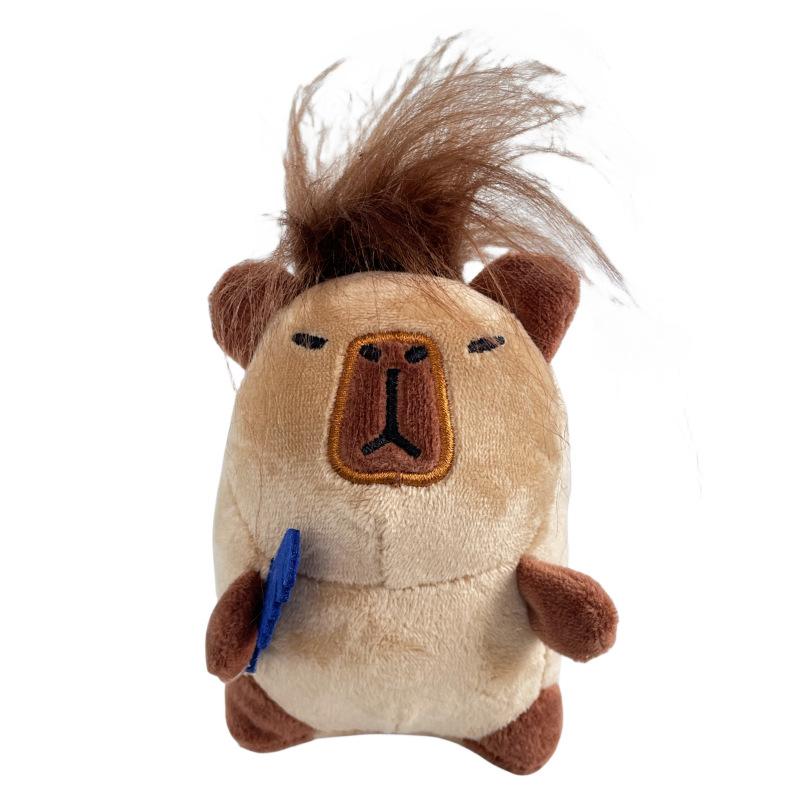 Funny Capybara Plush Doll Cartoon Kapibala Bag Keychain Small Pendant Children's Doll