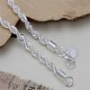 925 Silver Twisted Rope Bracelet 4MM Unisex Chain Fashion Jewelry for Women Men High Quality Durable