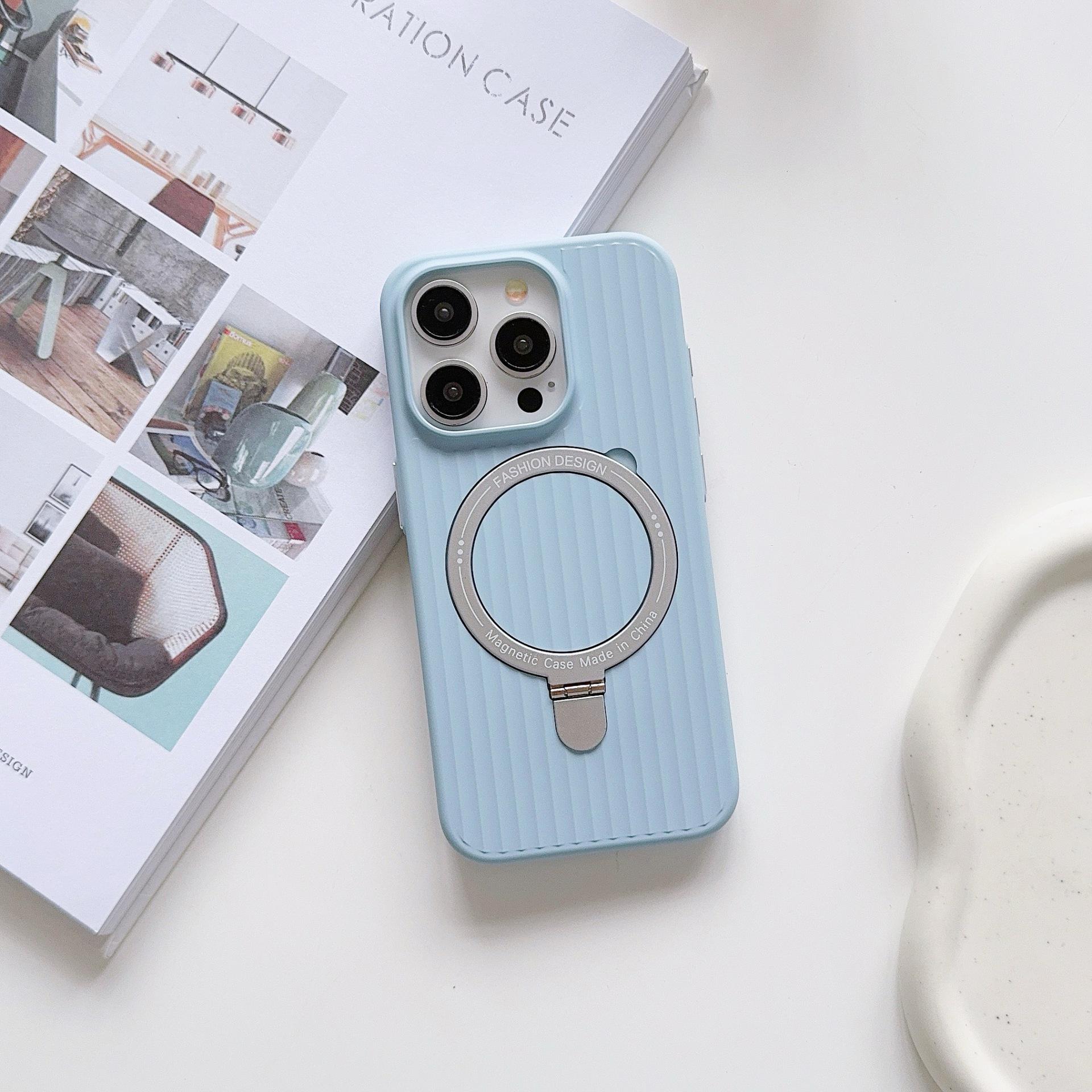

Compatible iPhone 14/15 Pro Max Magnetic Corrugated Stand Case 14 Pro