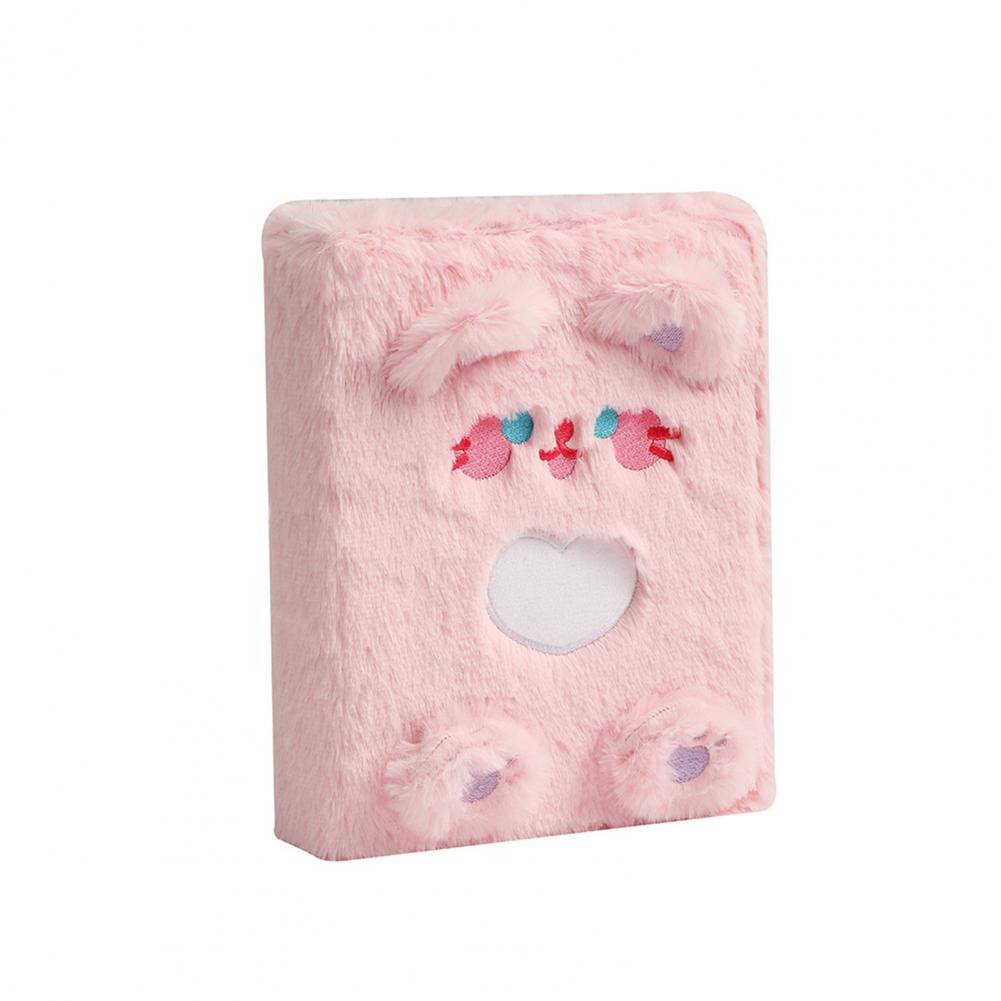 

Компактный плюшевый фотоальбом формата А5, очаровательный портативный многоразовый переплет для защищенных фотографий с мягким конвертом