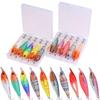 1/5/10Pcs Horizontal Squid Jigs Luminous Cuttlefish Lure Plated Jigging Baits Sea Fishing Artificial Shrimp Hook