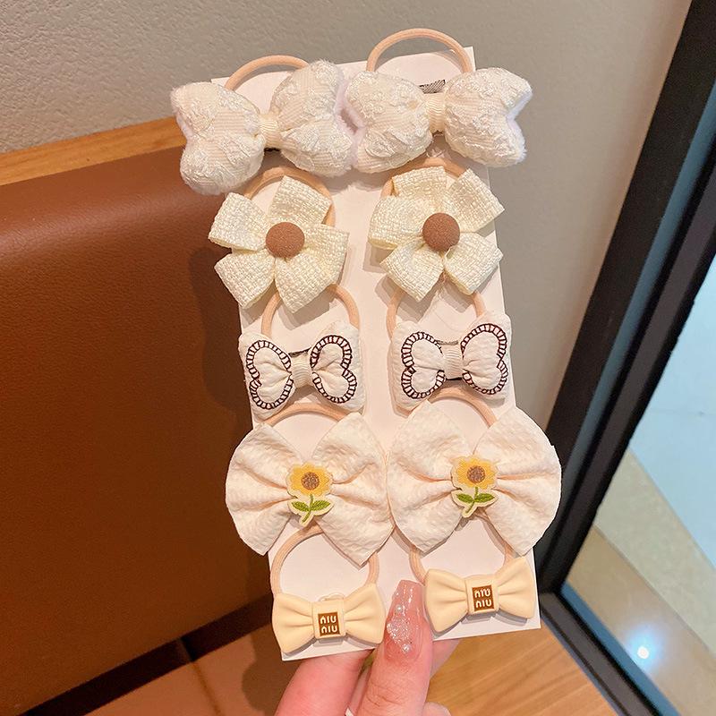 High Elasticity Milk Coffee Hair Ties for Girls - No Damage, Autumn/Winter Hair Accessories