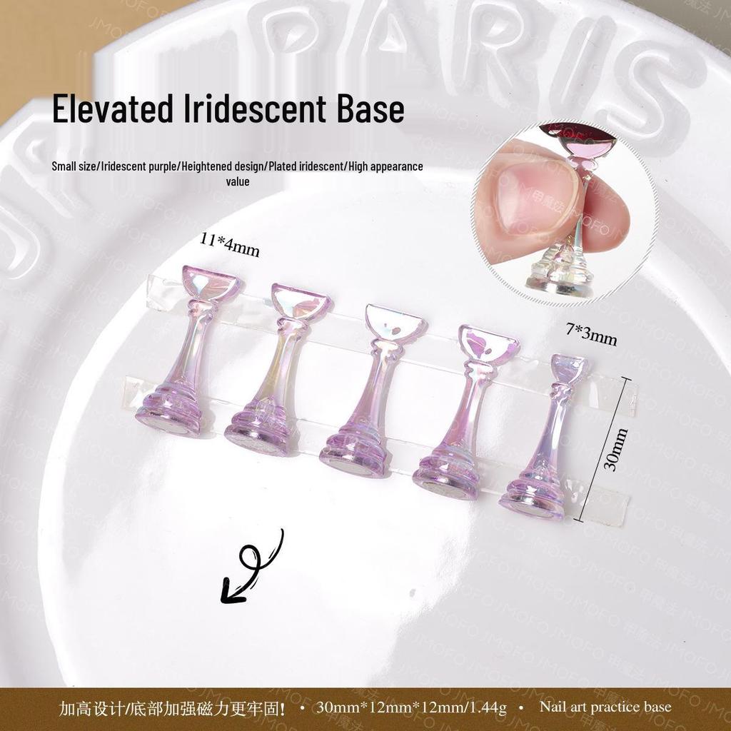 Translucent Pink Nail Holder & Display Stand for Manicure Practice