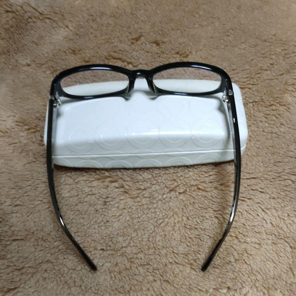 Used COACH CHARLOTTE (769AF) BLACK 001 Sunglasses Signature Pattern
