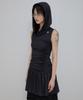 Peulleeoeob Kapuzenkleid mit hohem Kragen (Fl-155_Schwarz)