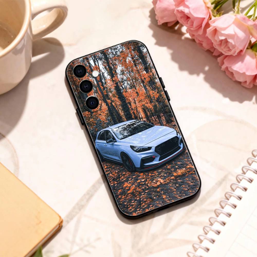 Etui na telefon samochodowy I20N I30N P-Pocket Rocket do Samsung Galaxy A73, A72, A71, A70, A53, A52, A51 i innych, miękka, czarna skorupa