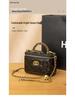 2025 Genuine Leather Diamond Lattice Crossbody Handbag - Small Fragrant Style