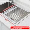 Roll Up Dish Drying Rack over sink,304 Stainless Steel Dish Drainer Shelf Organizer Tableware Plate Storage Kitchen accessories