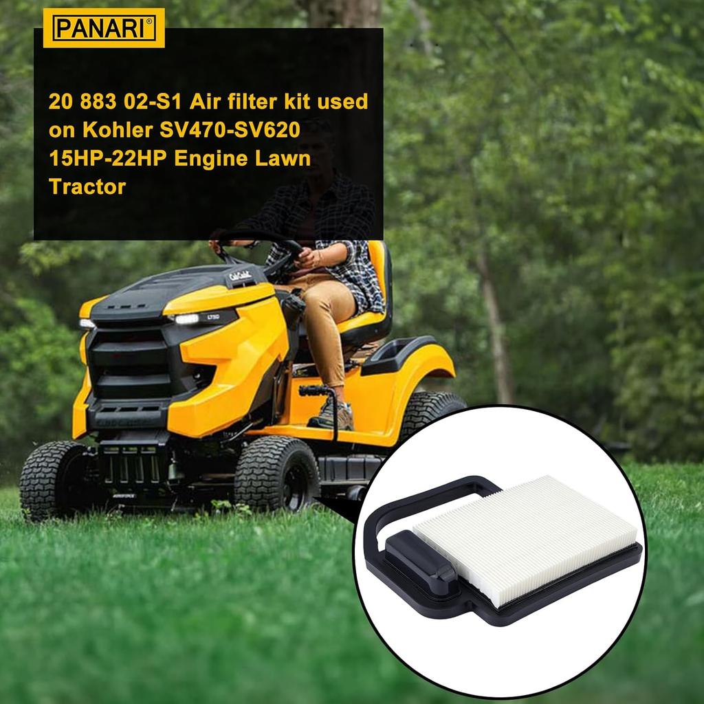 Panari 20 083 02-S Air Filter for Kohler Courage 20 19 SV470 SV480 SV530 SV540 SV590 Replace 20 083 06-S KH-20-883-02-S1 KH-20-883-06-S1 Cub Cadet