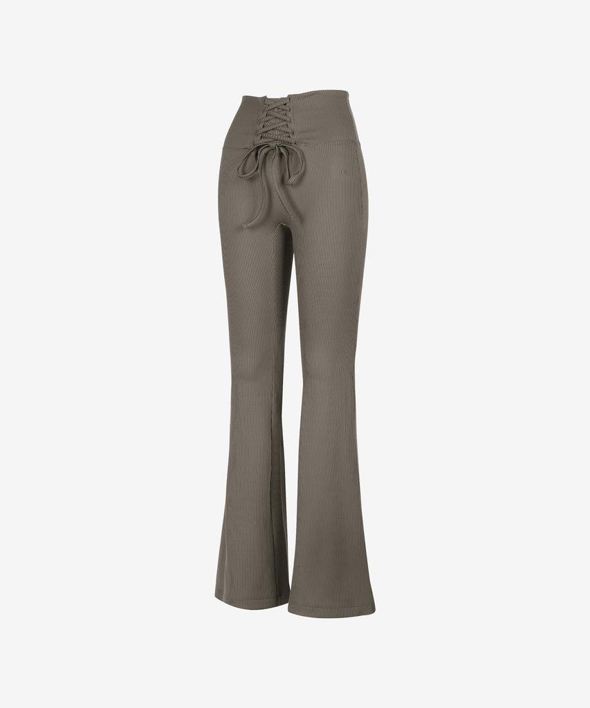 GRANDE LINE El-Touch Rib Corset Bootcut Pants_4 Colors