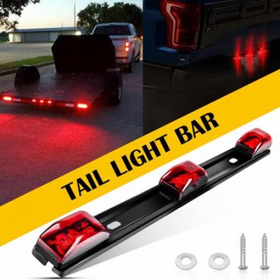 Stainless Steel Red LED ID Bar Light Boat Truck Trailer Marker Tail Lights ABS