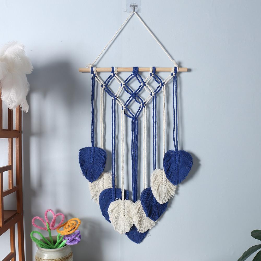 Tassel Leaf Bohemian Woven Tapestry Nordic Style Wall Hanging Ornament Home Decor