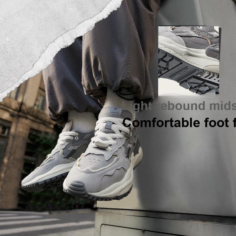 Li Ning CF Origin 2 Fashion Versatile Non-Slip Wear-Resistant Casual Shoes Men Shoes White Gray AGCT323-2