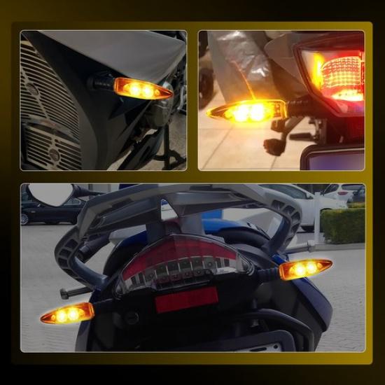 Motorcycle Turn Signals Amber Lights Blinker Indicator For BMW S1000R 2014-2016