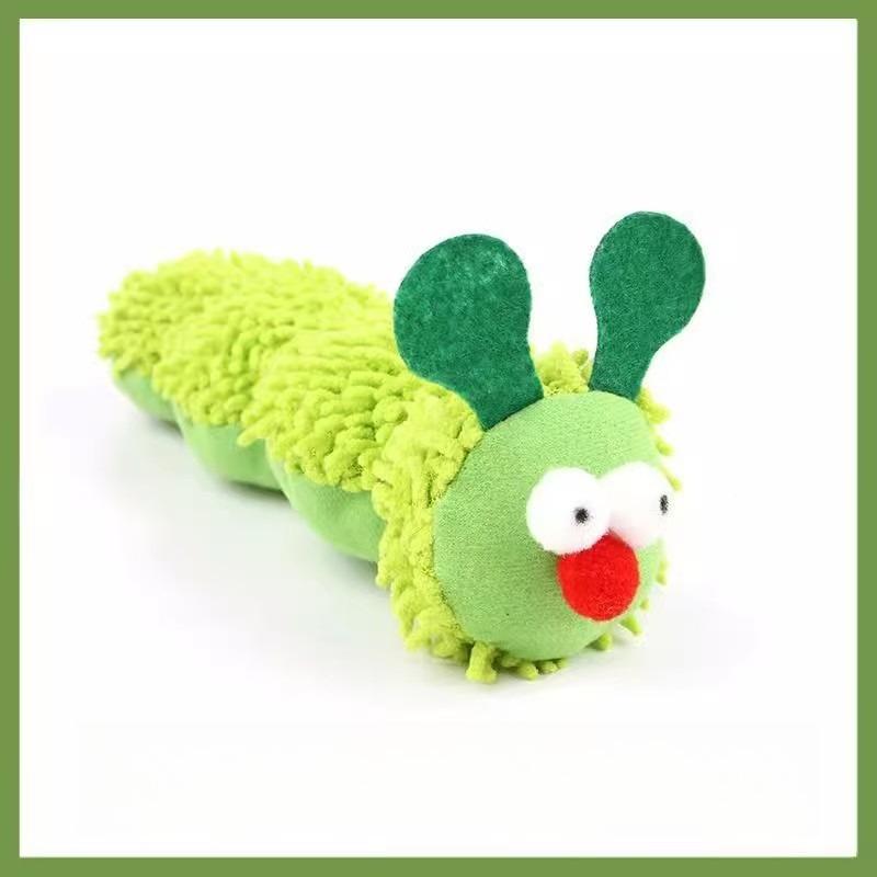 Cat Toy with Gall Caterpillar Stuffed Toy Scratch Bite Resistant Stuffed Catnip Soft Plush Material Molar Cleaning Kitten Toy