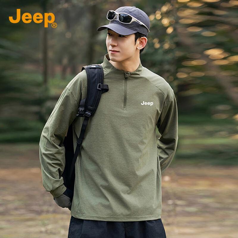 JEEP Men's Outdoor Breathable Long-Sleeve T-Shirt