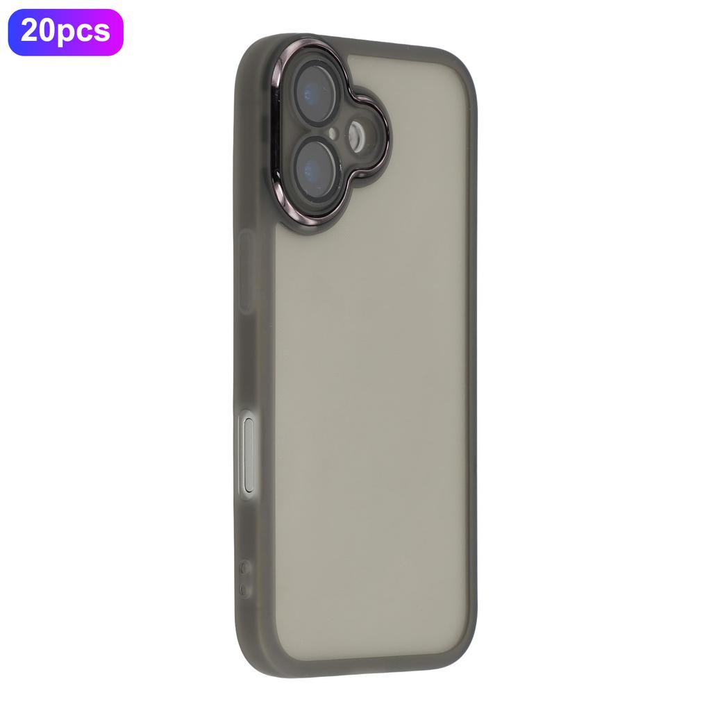 Оптова закупівля 20 шт. Чохол для iPhone 17 з гальванізованою рамкою камери, ТПУ чохол для телефону з точними вирізами