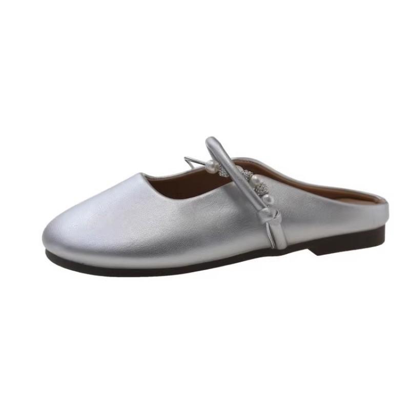 Baotou half slippers women's new spring wear one-pedal single shoes women's gentle skirt cool slippers