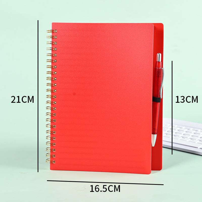 A5 Color PP Coil Notebook with Wide Ruled Pages - Thick Office Notepad, Ideal for Students, Customizable Logo