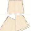 4pcs Wooden Basket Bottom for Knitting Crochet Basket Bag Square Shape Blank Wood Crafts Base for DIY Weaving