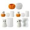 Flexible Silicone Candle Mould Set for Halloweens Pumpkin Specters Decorations and Crafting Projects