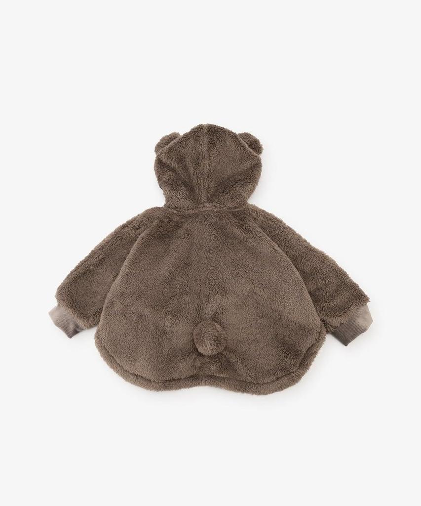 Afternoon Tea Living JQ98 Bear Boa Brown Poncho,