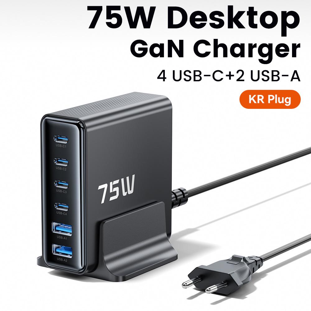 

Toocki 75W GaN 6-Port Fast Charger for Apple 17 & Samsung S25