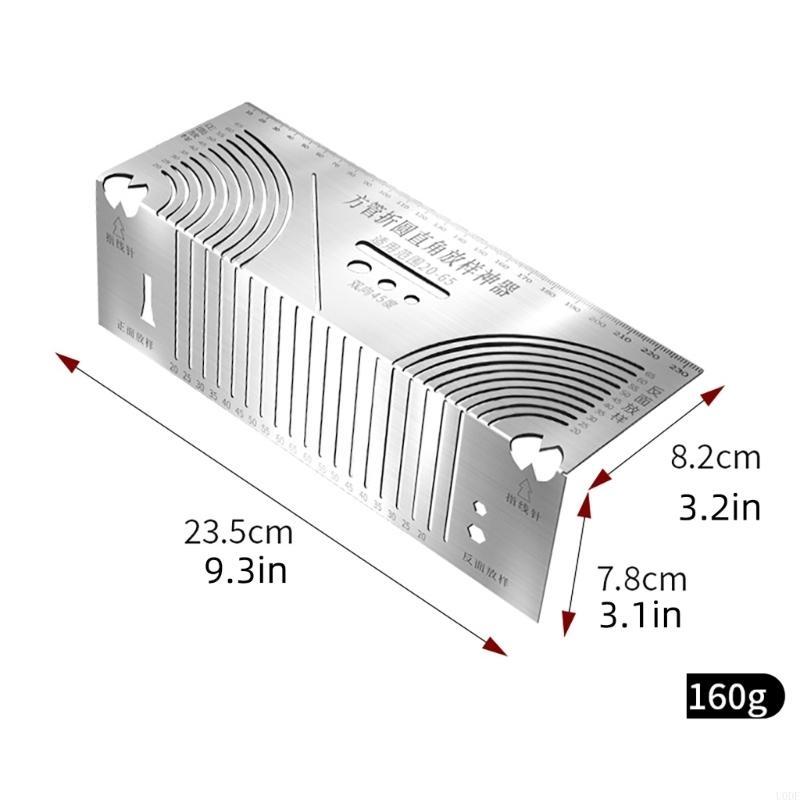   Stainless Scriber Marking Ruler Angles & Marking Tool for Construction Cutting Guide Multifunction Marking Tool