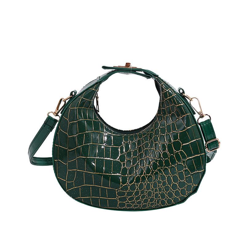 Shoulder Single Womens Crossbody Bag With Alligator Pattern Design For Daily