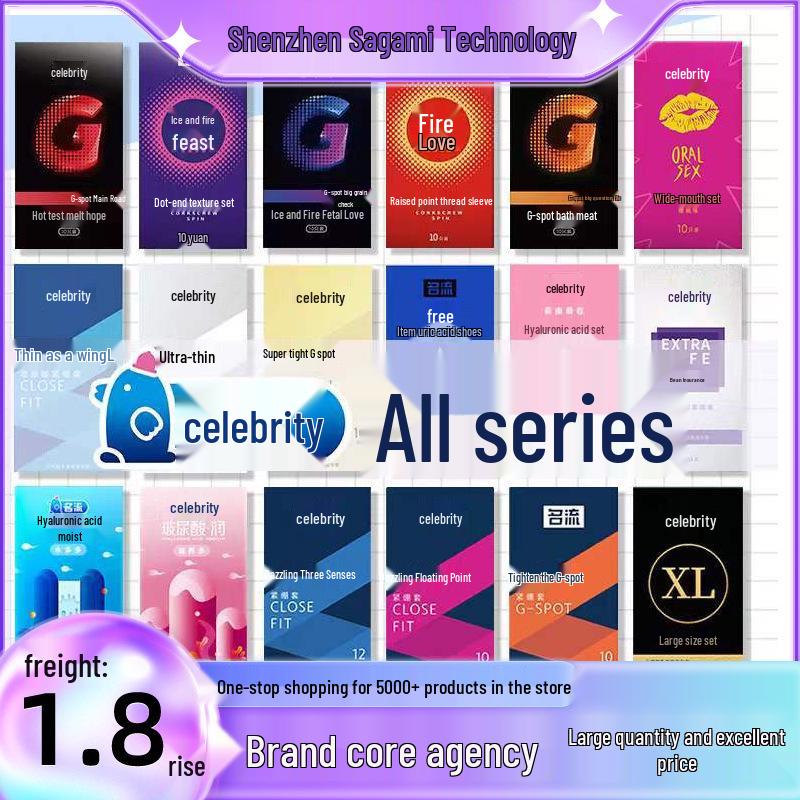 Celebrity Extra Lubricated G-Spot Ribbed Ultra Thin Small Condoms